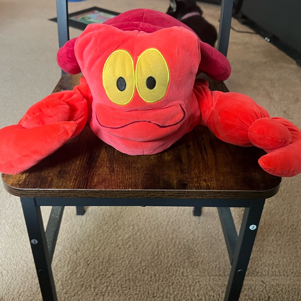 Red Plush Crab Toy princess Disney